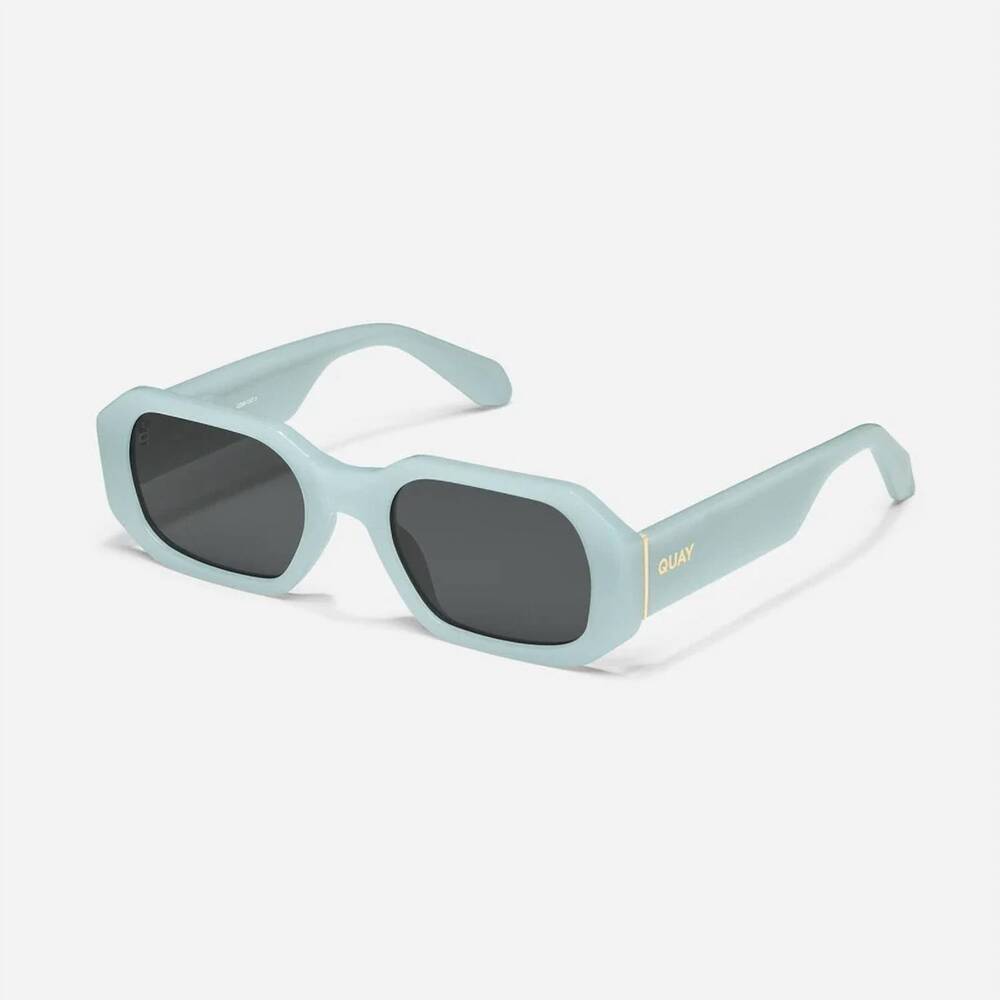 NEW QUAY women's hyped up sunglasses in aqua frame / smoke lens